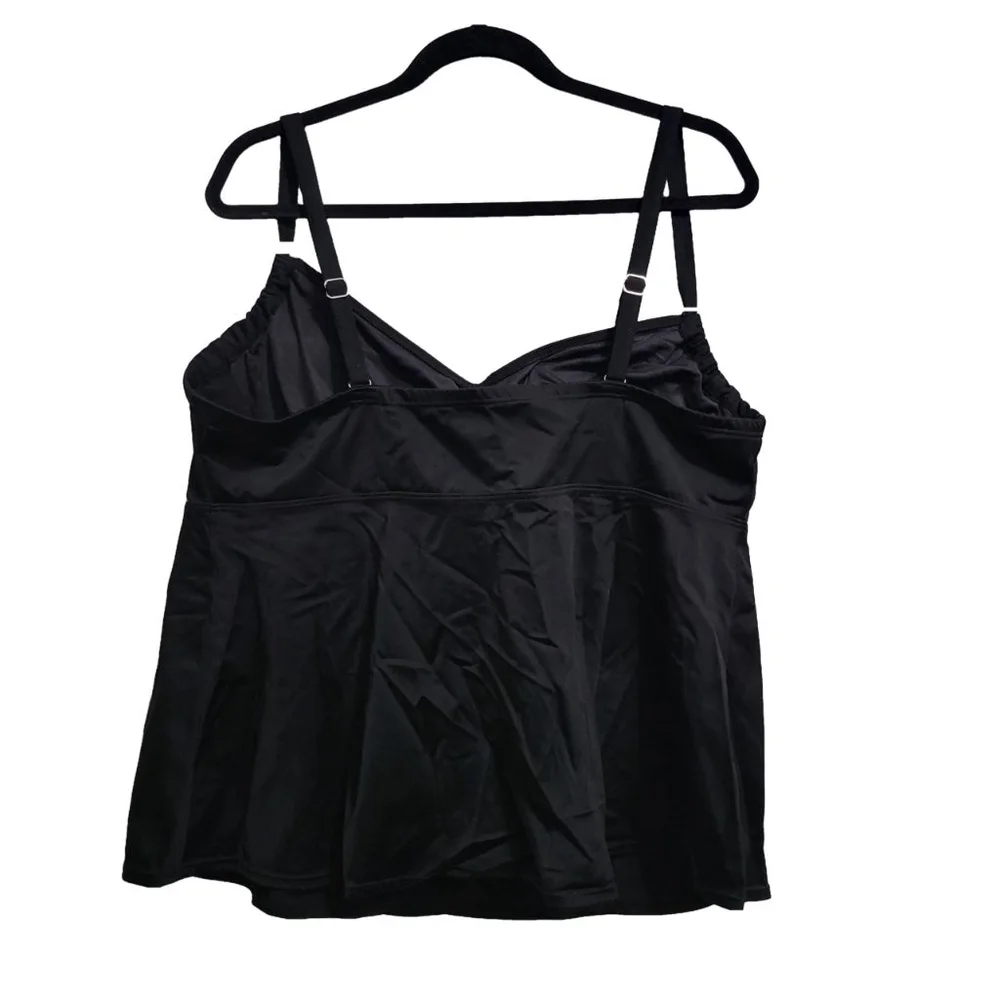 Swimsuit for All Tankini Top, Size‎ 22D, Black
